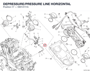 DEPRESSURE/PRESSURE LINE HORIZONTAL 59014111A diagram position