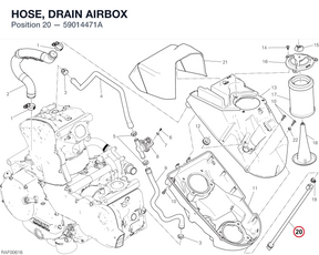 HOSE, DRAIN AIRBOX 59014471A diagram position