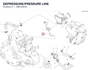 DEPRESSURE/PRESSURE LINE 59014481A diagram position