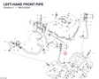 LEFT-HAND FRONT PIPE 59014562A diagram position