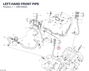 LEFT-HAND FRONT PIPE 59014562A diagram position