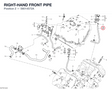 RIGHT-HAND FRONT PIPE 59014572A diagram position