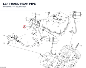 LEFT-HAND REAR PIPE 59014582A diagram position