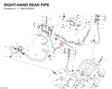 RIGHT-HAND REAR PIPE 59014592A diagram position