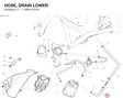 HOSE, DRAIN LOWER 59014731A diagram position