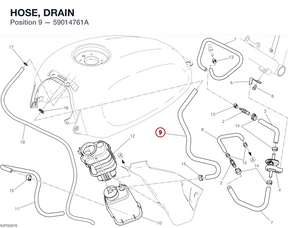 HOSE, DRAIN 59014761A diagram position