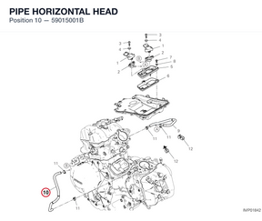 PIPE HORIZONTAL HEAD 59015001B diagram position