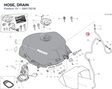 HOSE, DRAIN 59017821B diagram position