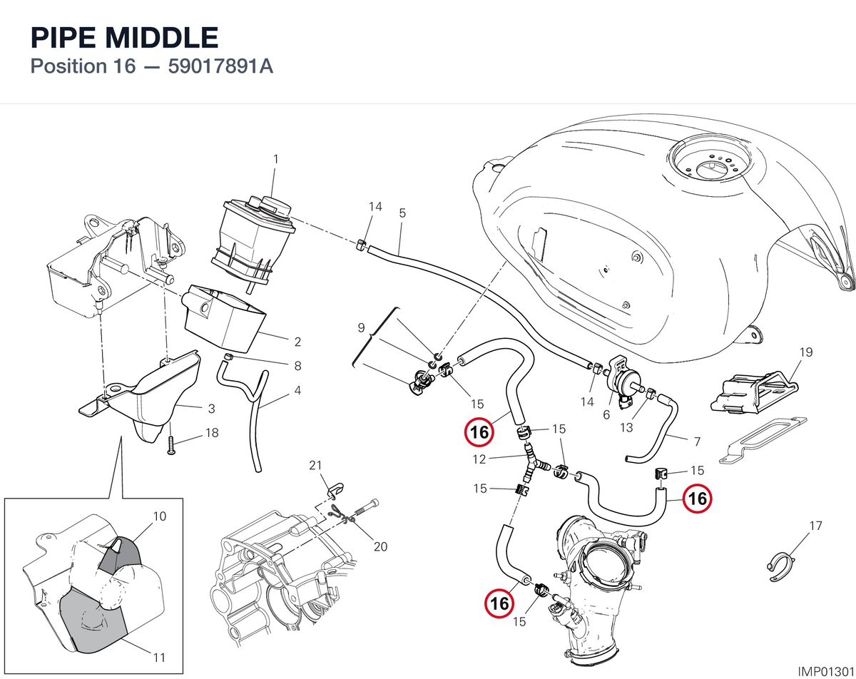 PIPE MIDDLE 59017891A diagram position
