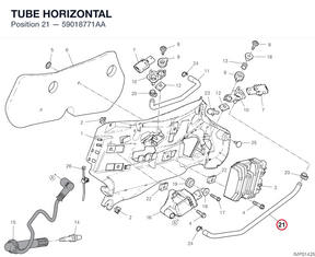 TUBE HORIZONTAL 59018771AA diagram position