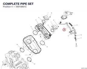 COMPLETE PIPE SET 59018861C diagram position