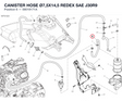 CANISTER HOSE Ø7,5X14,5 REDEX SAE J30R9 59019171A diagram position