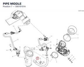 PIPE MIDDLE 59019191A diagram position