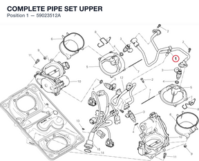 COMPLETE PIPE SET UPPER 59023512A diagram position