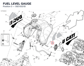 FUEL LEVEL GAUGE 59210321B diagram position