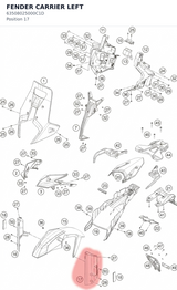 Diagram preview: FENDER CARRIER LEFT (63508025000C1D)