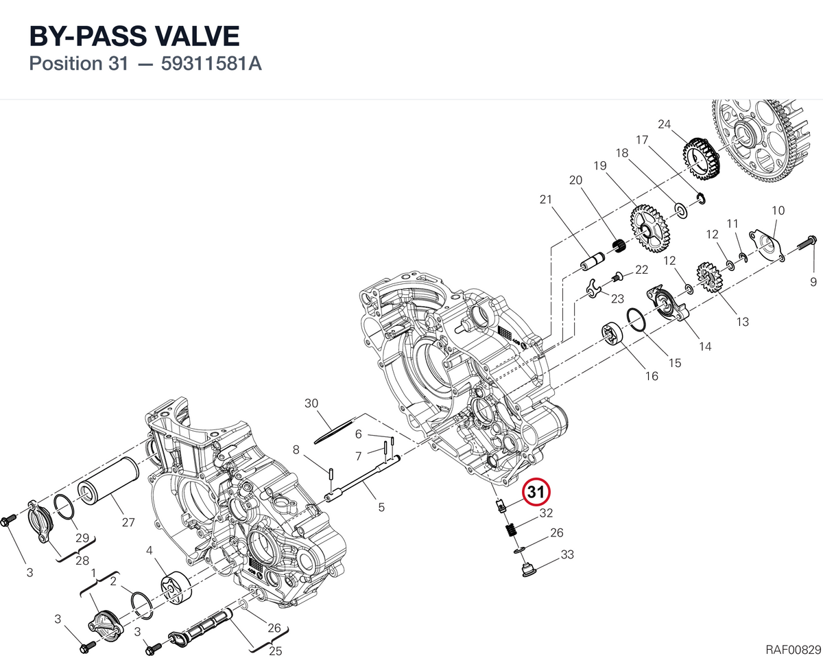 BY-PASS VALVE 59311581A diagram position