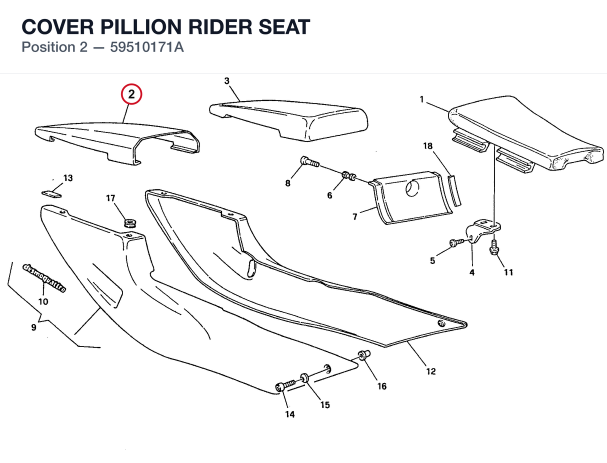 COVER PILLION RIDER SEAT