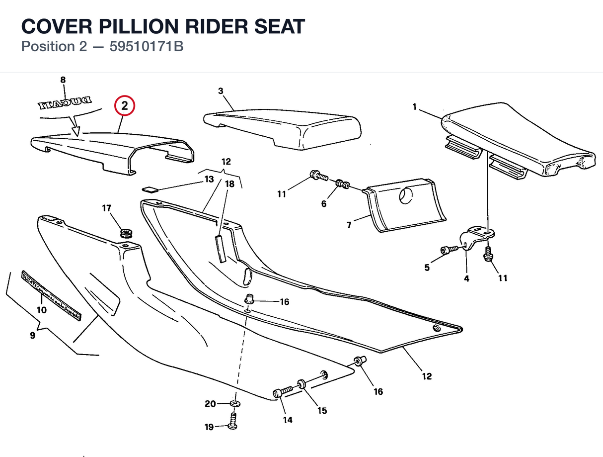 COVER PILLION RIDER SEAT