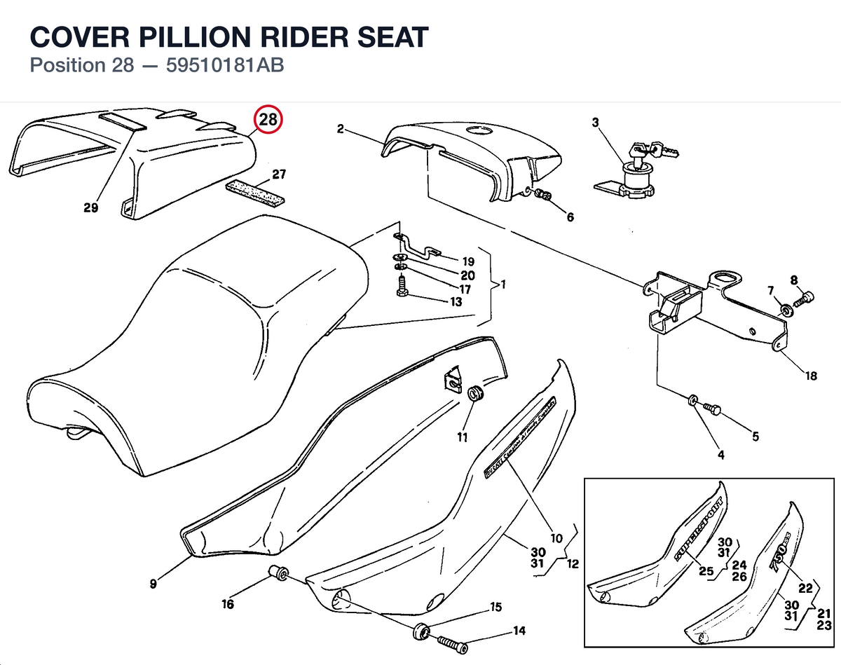 COVER PILLION RIDER SEAT