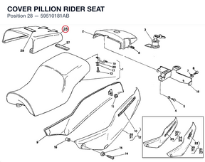 COVER PILLION RIDER SEAT