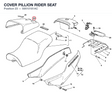 COVER PILLION RIDER SEAT