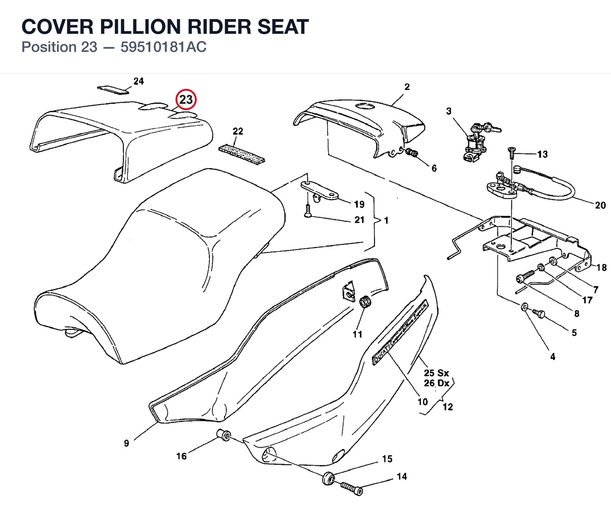 COVER PILLION RIDER SEAT