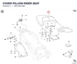 COVER PILLION RIDER SEAT 59510251BD diagram position