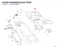 COVER ORANGE/BLACK STRIP 59510253BW diagram position