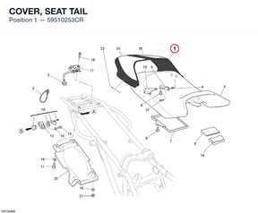 COVER, SEAT TAIL 59510253CR diagram position