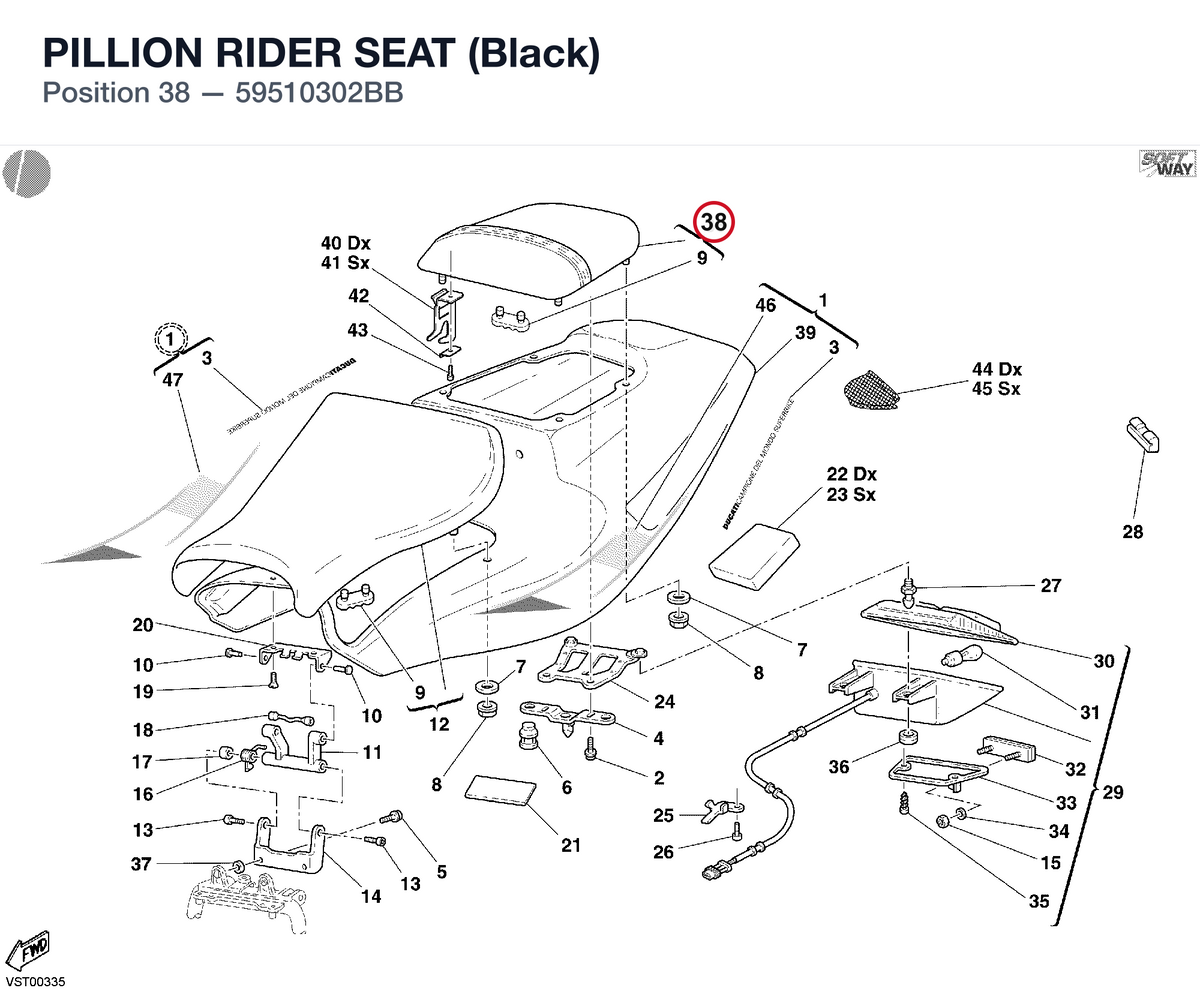 PILLION RIDER SEAT (Black)