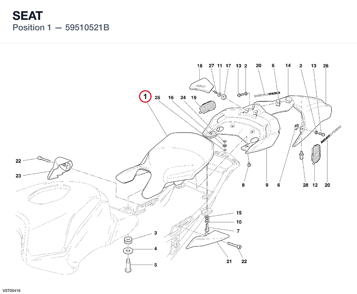 SEAT 59510521B diagram position