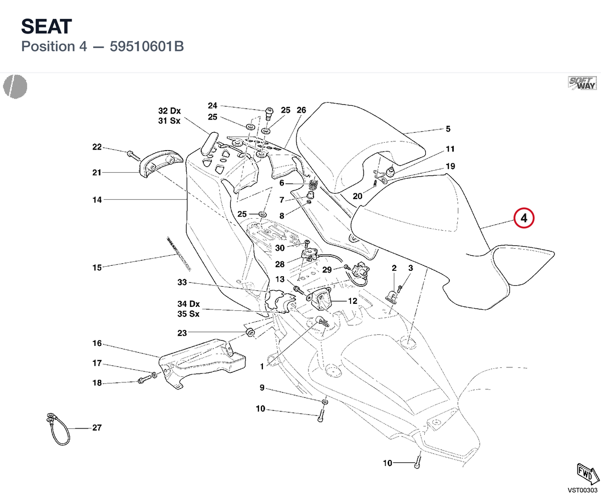 SEAT 59510601B diagram position
