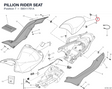PILLION RIDER SEAT 59511761A diagram position