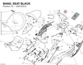 BAND, SEAT BLACK 59513031A diagram position