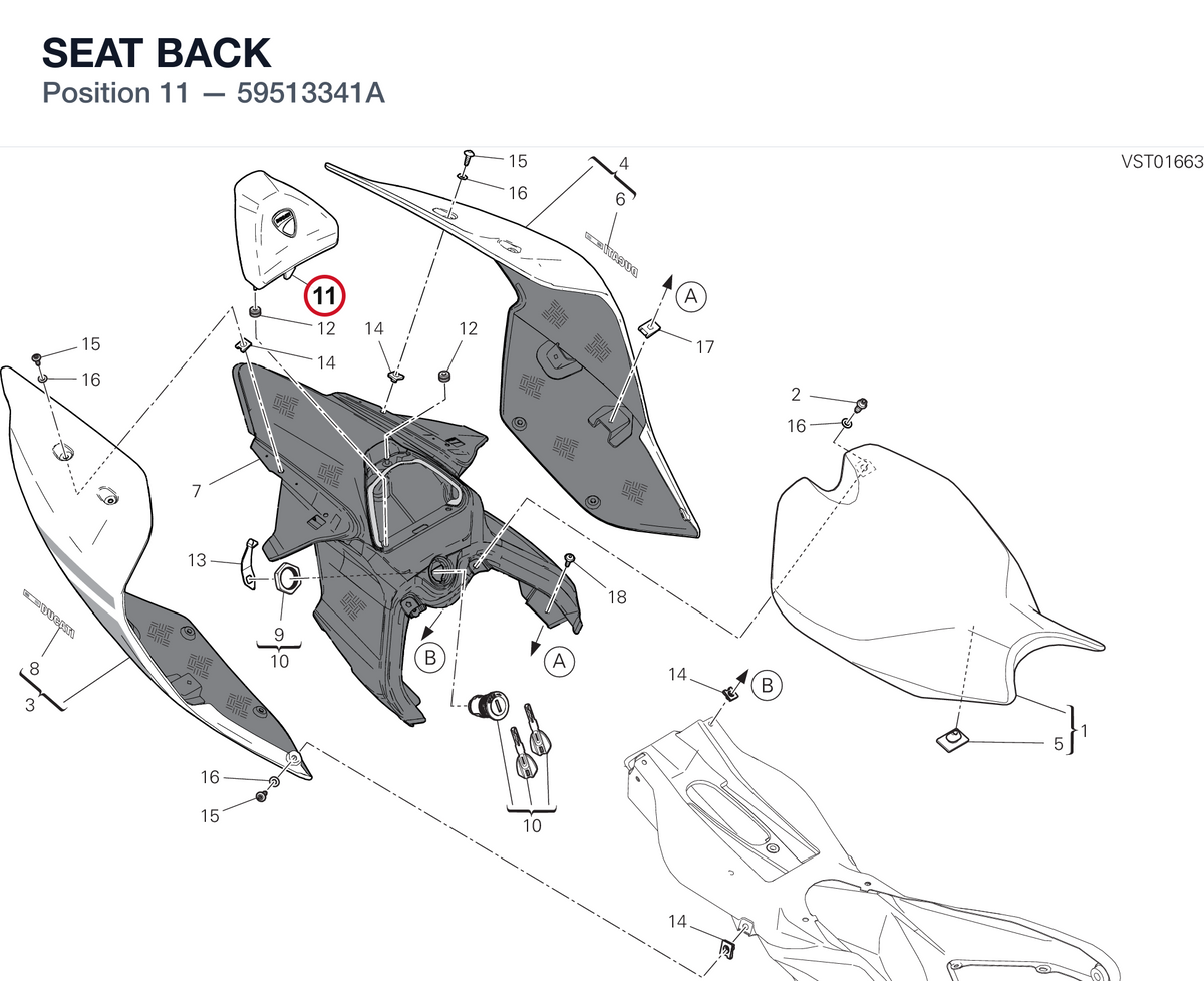 SEAT BACK 59513341A diagram position