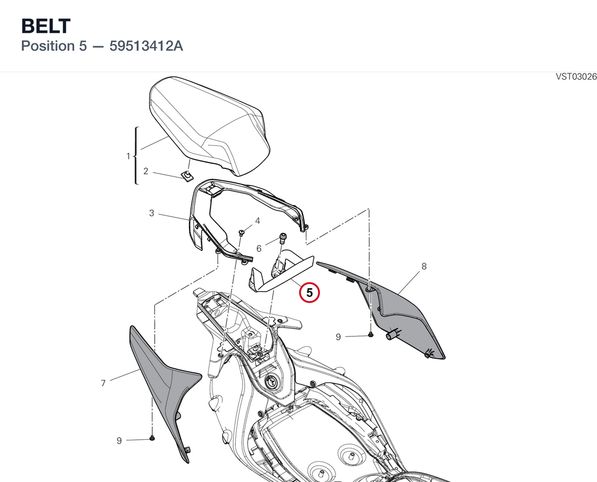 BELT 59513412A diagram position