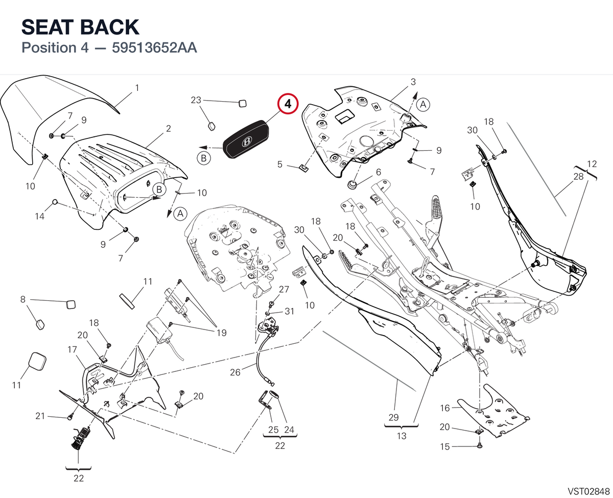 SEAT BACK 59513652AA diagram position