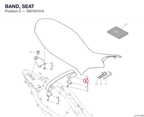 BAND, SEAT 59516121A diagram position