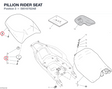 PILLION RIDER SEAT 59516762AB diagram position