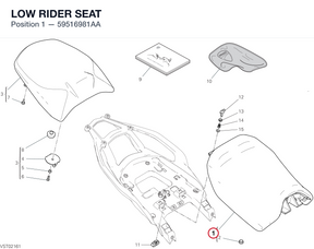 LOW RIDER SEAT 59516981AA diagram position