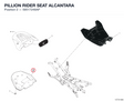 PILLION RIDER SEAT ALCANTARA 59517248AP diagram position