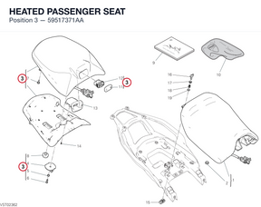 HEATED PASSENGER SEAT 59517371AA diagram position