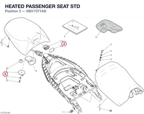 HEATED PASSENGER SEAT STD 59517371AD diagram position