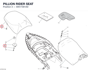 PILLION RIDER SEAT 59517381AD diagram position