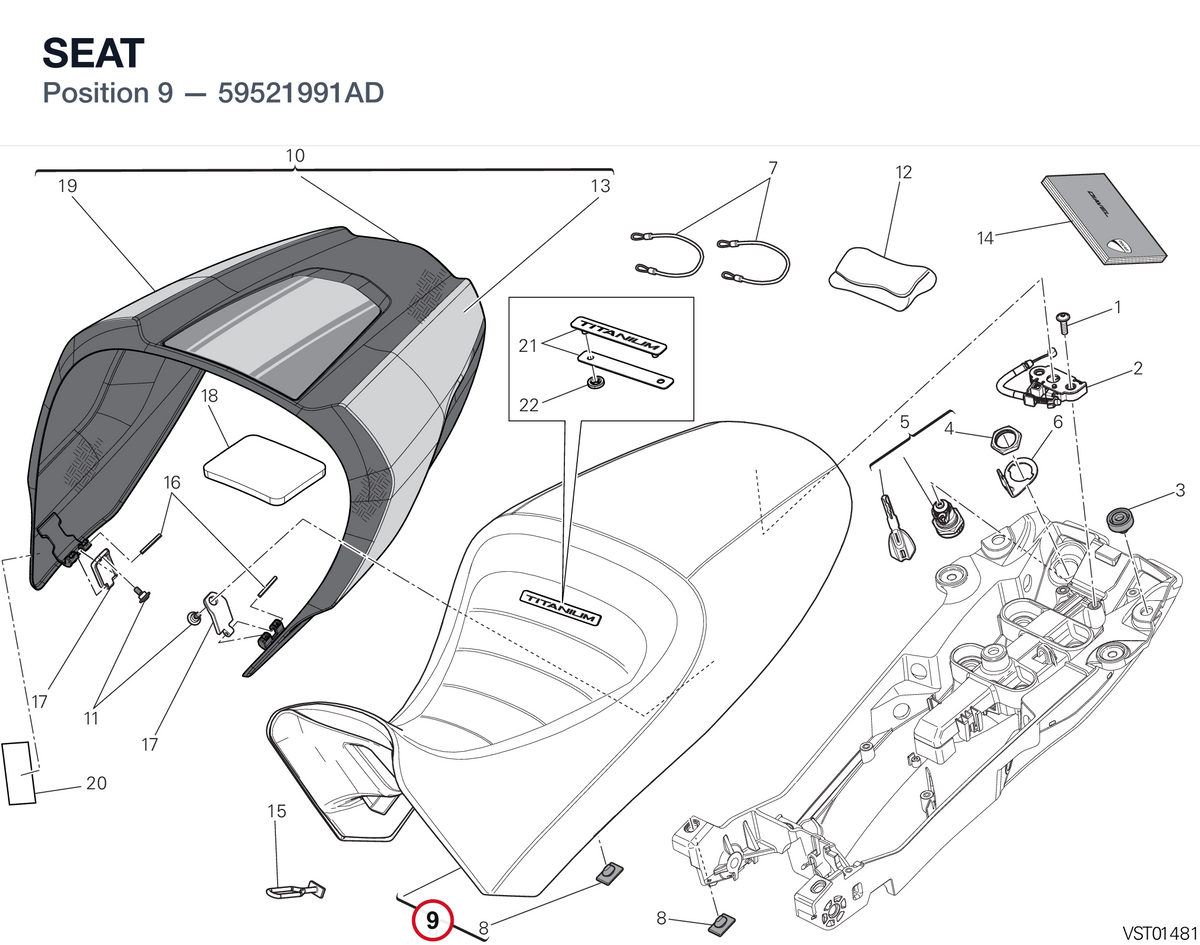 SEAT 59521991AD diagram position