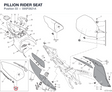 PILLION RIDER SEAT 595P2621A diagram position