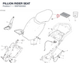 PILLION RIDER SEAT 595P3023AD diagram position