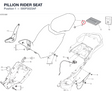 PILLION RIDER SEAT 595P3023AF diagram position