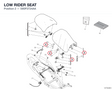 LOW RIDER SEAT 595P3724AA diagram position